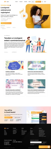 A LiveAgent ügyfélszolgálati webes szemináriuma a többcsatornás help desk megoldásra összpontosít. Élő cset, ticketing szoftver, beépített call center és még sok más tartozik hozzá. A LiveAgent ingyenes próbaverziója korlátozott ideig érhető el.