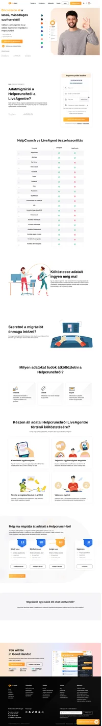 Szeretné átköltözteteni adatait a Helpcrunchról egy másik megoldásba? Tekintse meg a LiveAgentet, és ismerje meg az előnyeit. Próbálja ki az ingyenes próbaverziót még ma.