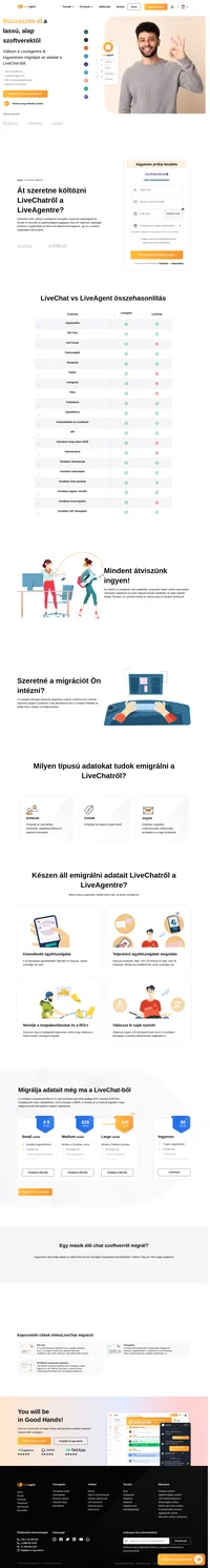 LiveChatről szeretne LiveAgentre migrálni? Csatlakozzon olyan vállalatokhoz, mint a Huawei, BMW, Yamaha és az O2, világklasszis támogatás nyújtásában.