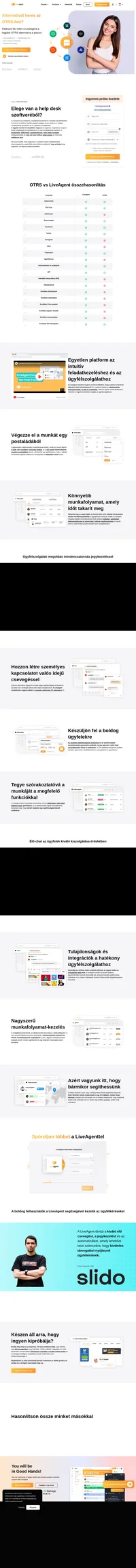 A LiveAgent egy olyan ügyfélszolgálati megoldás, amely több csatornát kapcsol össze egy felületen. Tudjon meg többet az OTRS alternatíváról, és azonnal fejlődjön vele.