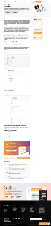 Az AstraQom VoIP-szám és a LiveAgent platform összevonásával zökkenőmentesen javíthatja üzleti tevékenységét. Tájékoztató oldalunkon megvilágosító betekintést nyerhet a folyamat egyszerűsítéséhez.