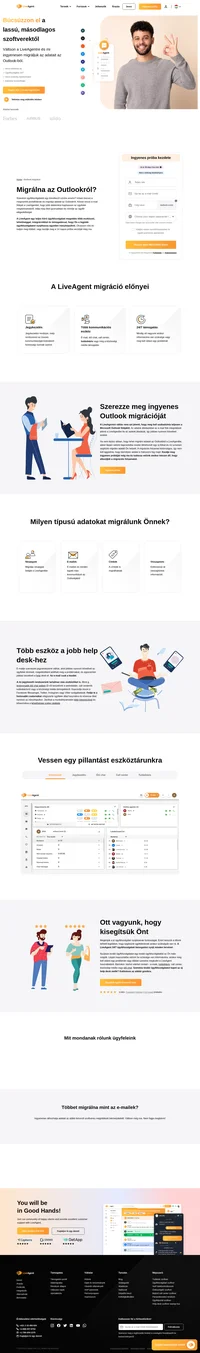 Szeretne az Outlookról migrálni egy másik ügyfélszolgálati megoldásra? Vessen egy pillantást ide és tudjon meg többet az adat migrációról a LiveAgentre.