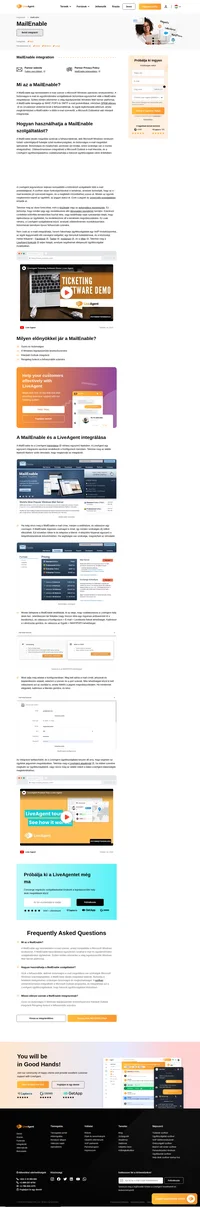 A MailEnable a Microsoft Windows legnépszerűbb e-mail szervere. Zökkenőmentesen integrálható az Outlookba és a LiveAgentbe.