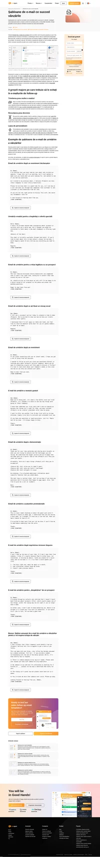 Profitați de șabloanele noastre de e-mail ce succed vânzările pentru orice ocazie. Salvați-le ca răspunsuri predefinite sau automatizați-le cu LiveAgent!
