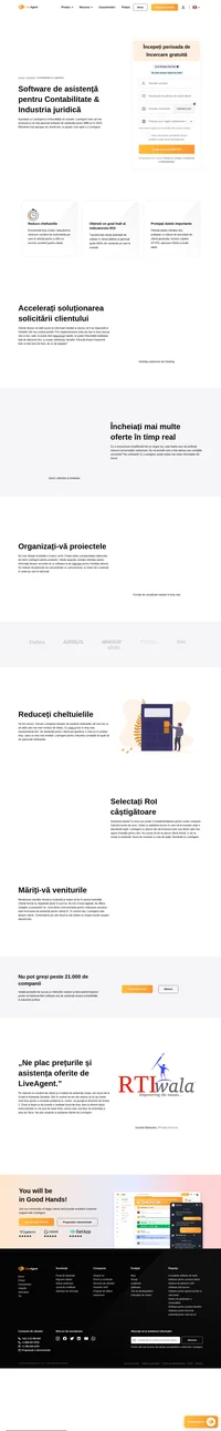 LiveAgent și-a găsit utilizarea în multe segmente ale industriei. Contabilitatea și legislativul sunt una dintre ele. Încercați LiveAgent astăzi și vedeți avantajele.