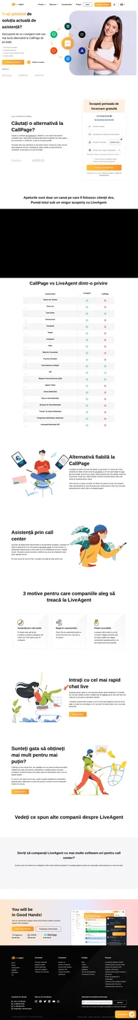 LiveAgent este o alternativă excelentă dacă doriți să obțineți mai multe opțiuni de comunicare cu clienții dvs. Treceți de la CallPage la LiveAgent acum.