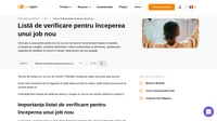 Iată cea mai bună listă de verificare pentru începerea unui nou loc de muncă. Începeți noul loc de muncă în forță încă de la început.