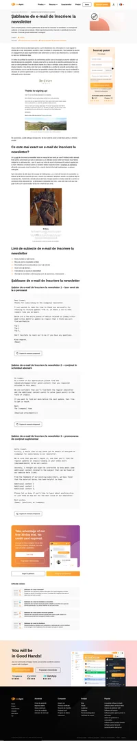 Utilizați șabloanele noastre de e-mail captivante de înscriere la newsletter pentru a face o primă impresie bună a abonaților dvs. la newsletter.