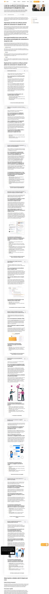 Aveți un plan de comunicare în caz de criză înainte de a se produce un dezastru. Utilizați o listă de verificare privind planul de comunicare în situații de criză pentru a comunica eficient chiar și în momentele dificile.