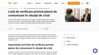 Aveți un plan de comunicare în caz de criză înainte de a se produce un dezastru. Utilizați o listă de verificare privind planul de comunicare în situații de criză pentru a comunica eficient chiar și în momentele dificile.