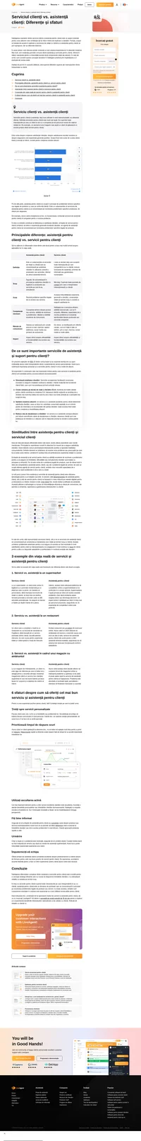 Comparați serviciul clienți cu asistența pentru clienți, descoperiți diferențele și asemănările și obțineți informații practice din sfaturi și exemple din viața reală.