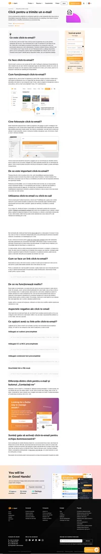 Începeți să utilizați funcția „click-to-email”, care le permite clienților să vă contacteze cu ușurință prin simpla apăsare a linkului de pe site.