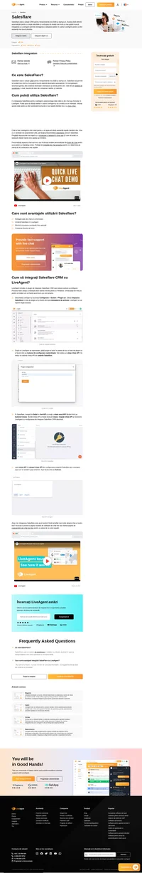 Soluția Salesflare CRM vine ca o integrare pentru LiveAgent. Automatizați și urmăriți ceea ce se întâmplă din panoul de bord LiveAgent.