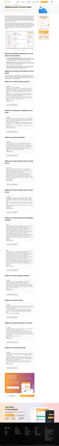 E-mailul rămâne în continuare unul dintre principalele canale de servicii pentru clienți pentru un număr mare de consumatori. Consultați șabloanele noastre gratuite pentru serviciul pentru clienți.