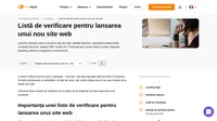 Lista noastră de verificare pentru lansarea site-ului web vă va ajuta să minimizați erorile și să vă pregătiți noul site pentru publicare. Ghid fundamental punct cu punct.