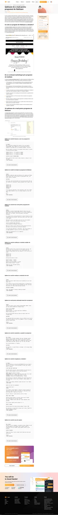 Șabloanele de e-mail pentru programele de fidelizare, elaborate cu atenție, pot menține un nivel ridicat de retenție a clienților și un nivel...