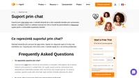 Suportul prin chat este oferit prin intermediul programului de live chat. LiveAgent oferă clienților săi suport online prin chat. Un reprezentant al departamentului de suport este la dispoziția dvs.