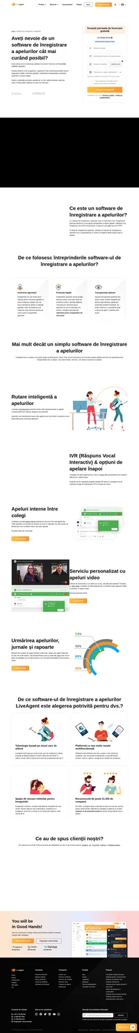 Software-ul de înregistrare a apelurilor LiveAgent poate stoca un număr nelimitat de înregistrări ale apelurilor. Accesați-le în orice moment în scopuri legale sau de asigurare a calității.