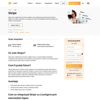 Integrarea Stripe vă permite să procesați cu ușurință plățile de la LiveAgent. Pur și simplu integrați-l prin Zapier și începeți să obțineți beneficii.