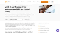 Vă străduiți să mențineți calitatea serviciului dvs. pentru clienți la cel mai înalt nivel? Dacă da, lista noastră de verificare privind asigurarea calității serviciului clienți vă poate ajuta în acest sens!