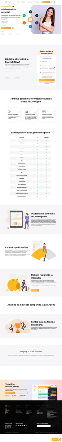 LiveAgent este mai rentabil în comparație cu alte soluții de asistență și are peste 175 de caracteristici de asistență și peste 40 de integrări. Vedeți mai mult.