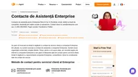 Cum să contactați serviciul clienți Enterprise prin e-mail, asistență prin chat live, număr de telefon, asistență pe rețelele de socializare și asistență de tip autoservire.