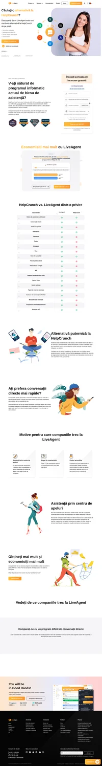 LiveAgent are peste 175 de caracteristici, peste 40 de integrări și un preț excelent. Aflați de ce ar trebui să treceți de la HelpCrunch la LiveAgent.