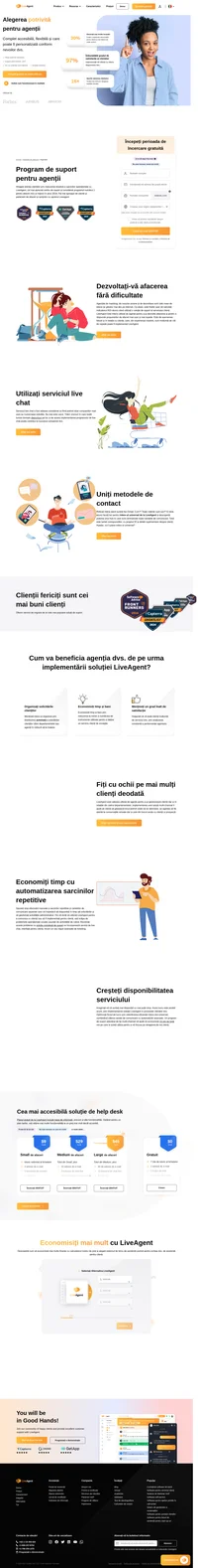 Atrageți atenția clienților prin reducerea drastică a sarcinilor operaționale cu LiveAgent, cel mai apreciat centru de suport și considerat programul numărul 1 pentru afaceri mici și mijlocii în anul 2023,