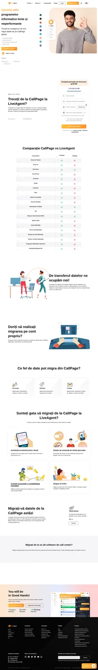 LiveAgent este o soluție de asistență care conectează mai multe platforme într-o singură interfață. Migrați de la CallPage la LiveAgent și începeți să obțineți beneficii comerciale.
