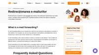 Redirecționarea e-mailului vă permite să redirecționați un e-mail de la adresa de e-mail a domeniului dvs. către o altă adresă de e-mail. Faceți click aici pentru mai multe informații.