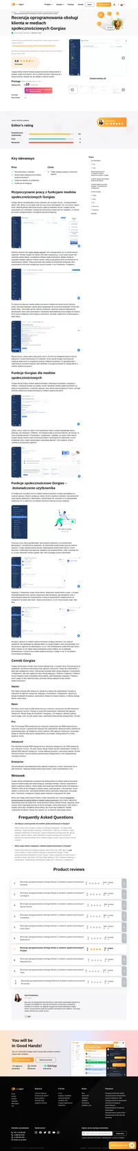 Zastanawiasz się nad wybraniem Gorgias dla wparcia klienta w mediach społecznościowych? Przeczytaj naszą recenzję i zobacz, jak poradził sobie w naszych ogólnych testach.