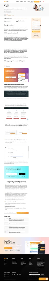 Axigen zapewni Ci rozwiązanie do współpracy biurowej i serwer poczty e-mail. Dowiedz się, jak w kilku prostych krokach zintegrować go z LiveAgent.