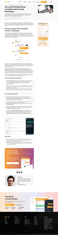 Sprawdź, jak zespół obsługi klienta LiveAgent wykorzystuje WhatsAppa do płynnej komunikacji i budowania relacji z klientami.