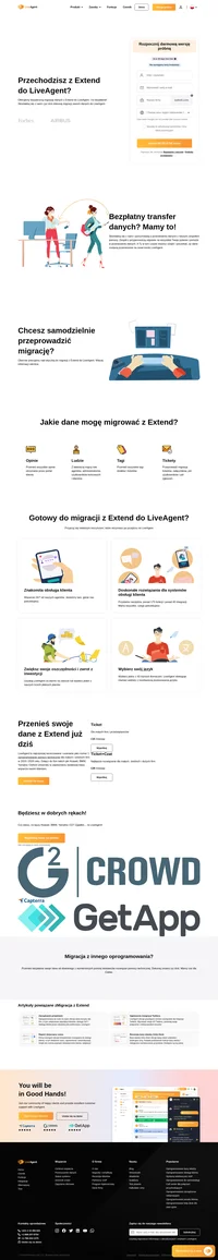 Chcesz przenieść swoje dane z Extend do innego rozwiązania? Zajrzyj do LiveAgent i zobacz korzyści. Rozpocznij bezpłatny okres próbny już dziś.