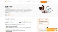 Zwiększ przepływ pracy dzięki integracji GoDaddy z usługą LiveAgent. Integracja GoDaddy umożliwia umieszczenie przycisku czatu na żywo w witrynach internetowych.