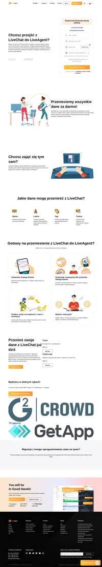 Chcesz przenieść się z LiveChat do LiveAgent? Dołącz do firm takich jak Huawei, BMW, Yamaha i O2 i zapewniaj światowej klasy wsparcie.