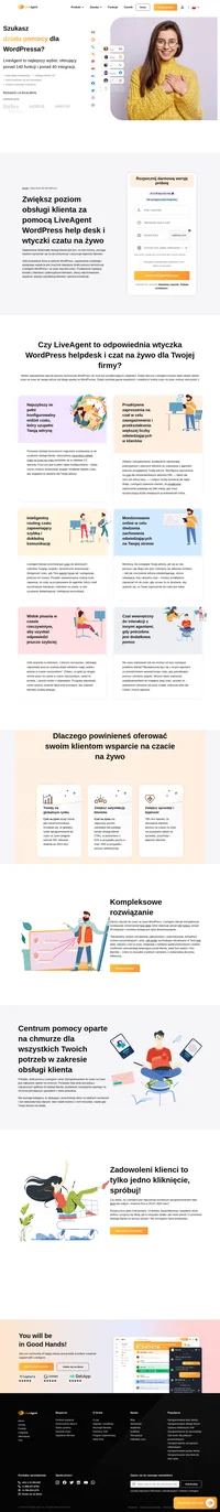 LiveAgent to wiodący punkt pomocy dla Twoich witryn WordPress. Połącz najlepiej oceniane help desk z najpopularniejszym CMS.