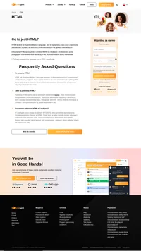 HTML to skrót od Hypertext Markup Language. Jest to najbardziej znany język znaczników standardowo używany do tworzenia stron internetowych lub aplikacji internetowych.