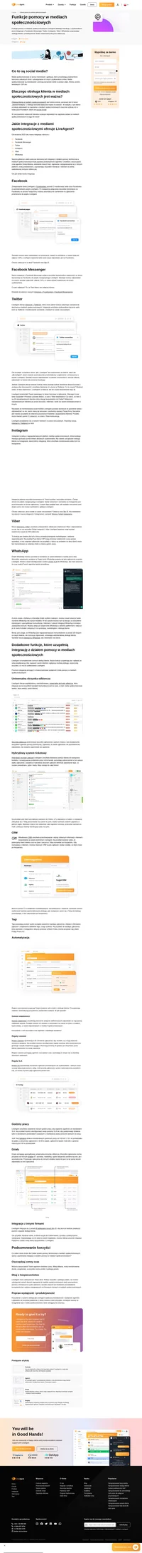 LiveAgent zapewnia pomoc techniczną z zakresu mediów społecznościowych. Ulepsz swoje usługi dzięki integracji Instagram, Facebook, Twitter i Viber w LiveAgent.