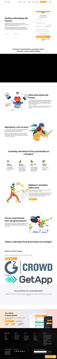 LiveAgent to rozwiązanie pomocy technicznej, które pozwala na lepszą obsługę klienta. E-mail, czat na żywo, media społecznościowe (Facebook, Instagram i nie tylko).