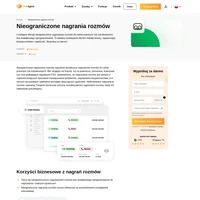LiveAgent oferuje nieograniczoną liczbę nagrań rozmów, co oznacza, że każda rozmowa jest nagrywana i przechowywana w LiveAgent w celach prawnych lub szkoleniowych.