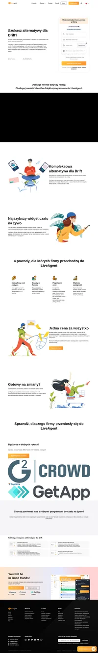 LiveAgent to ponad 175 funkcji, ponad 40 integracji i interfejs, dzięki którym usprawnisz swój przepływ pracy. Sprawdź nasze trzy płatne plany lub samodzielnie wybierz funkcje.