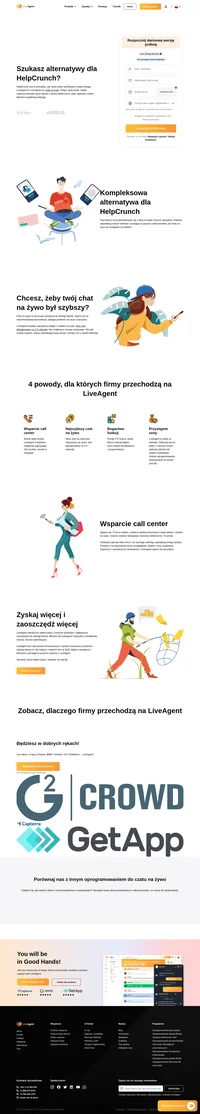 LiveAgent posiada ponad 175 funkcji, wysoko zintegrowaną obsługę klienta i wyjątkową cenę. Zobacz, dlaczego warto zamienić HelpCrunch na LiveAgent.