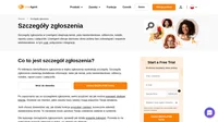Po kliknięciu identyfikatora zgłoszenia w wątku ze zgłoszeniem wyskakują szczegóły. Szczegóły zgłoszenia zawierają dodatkowe informacje.
