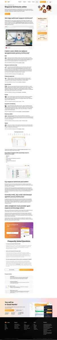 Pomoc techniczna online to pomoc udzielana klientom online (przez Internet). Może być dostarczany różnymi kanałami: Czat, e-mail itp.