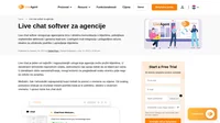 Privucite pažnju klijentele vaše agencije i pružite instant podršku posjetiteljima vaše web stranice s najbržim live chat softverom na tržištu.