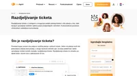 Za bolju praktičnost i lakše upravljanje možete koristiti značajku razdjeljivanja ticketa. Razdjela ticketa će virtualno razdijeliti ticket.