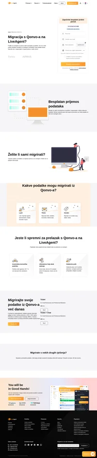 Želite li premjestiti svoje podatke iz Qonvo-a u drugo rješenje? Pogledajte LiveAgent i pogledajte prednosti. Započnite svoje besplatno probno razdoblje već danas.
