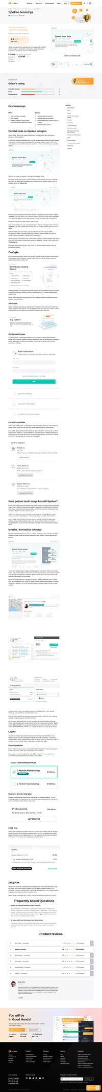 Želite saznati više o Spokeo usluzi? Pogledajte naš članak kako bi saznali kako radi i kako je prošla na našim testovima.