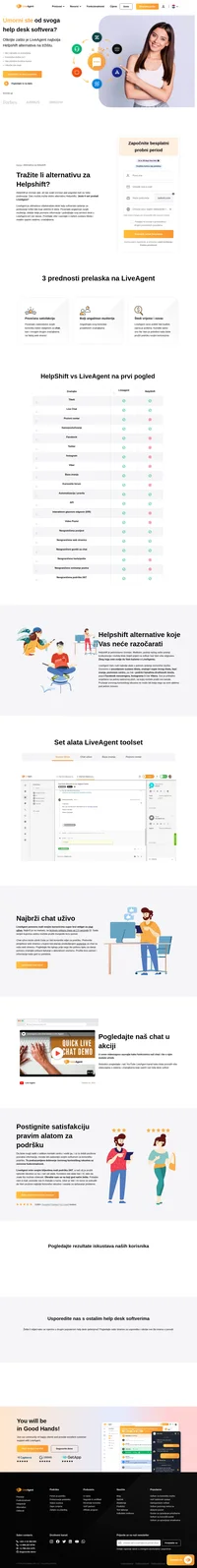 Želite li prijeći s Helpshifta na drugi softver za pružanje korisničke podrške? Pogledajte LiveAgent i saznajte da li je pravi izbor za Vas.